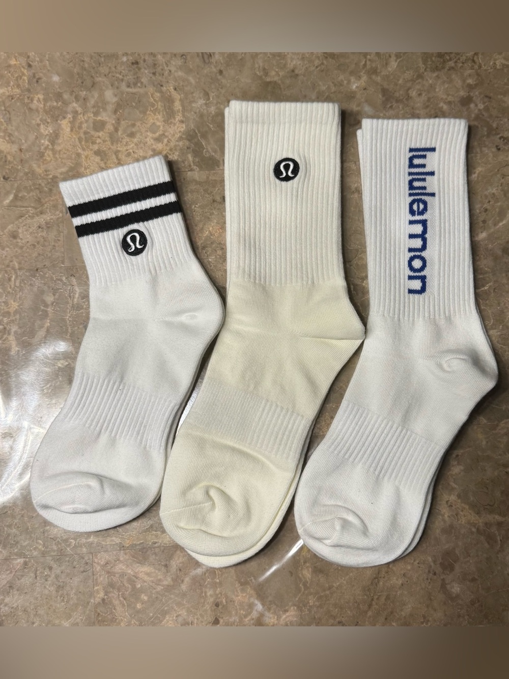 New Women’s Lululemon Athletica Socks 
3 pairs Size Medium 
Socks stretch